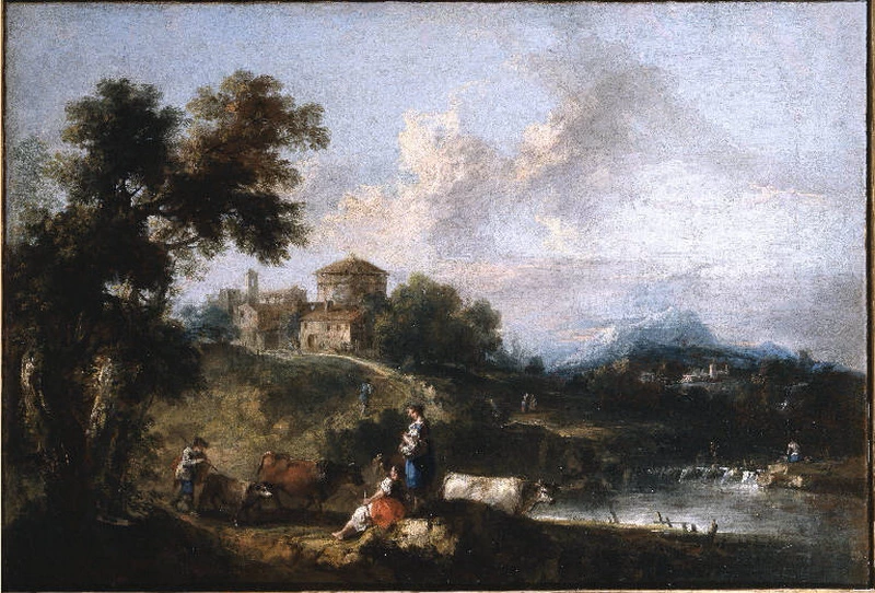 Paesaggio lacustre con pastori e armenti - Accademia Carrara, Bergamo